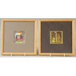 TWO SMALL SYRIAN PAINTINGS, signed T. Kawaf, dated '97, (2).