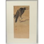 KOSON OHARA (1877-1945): CROW; an early 20th century original Japanese woodblock print.