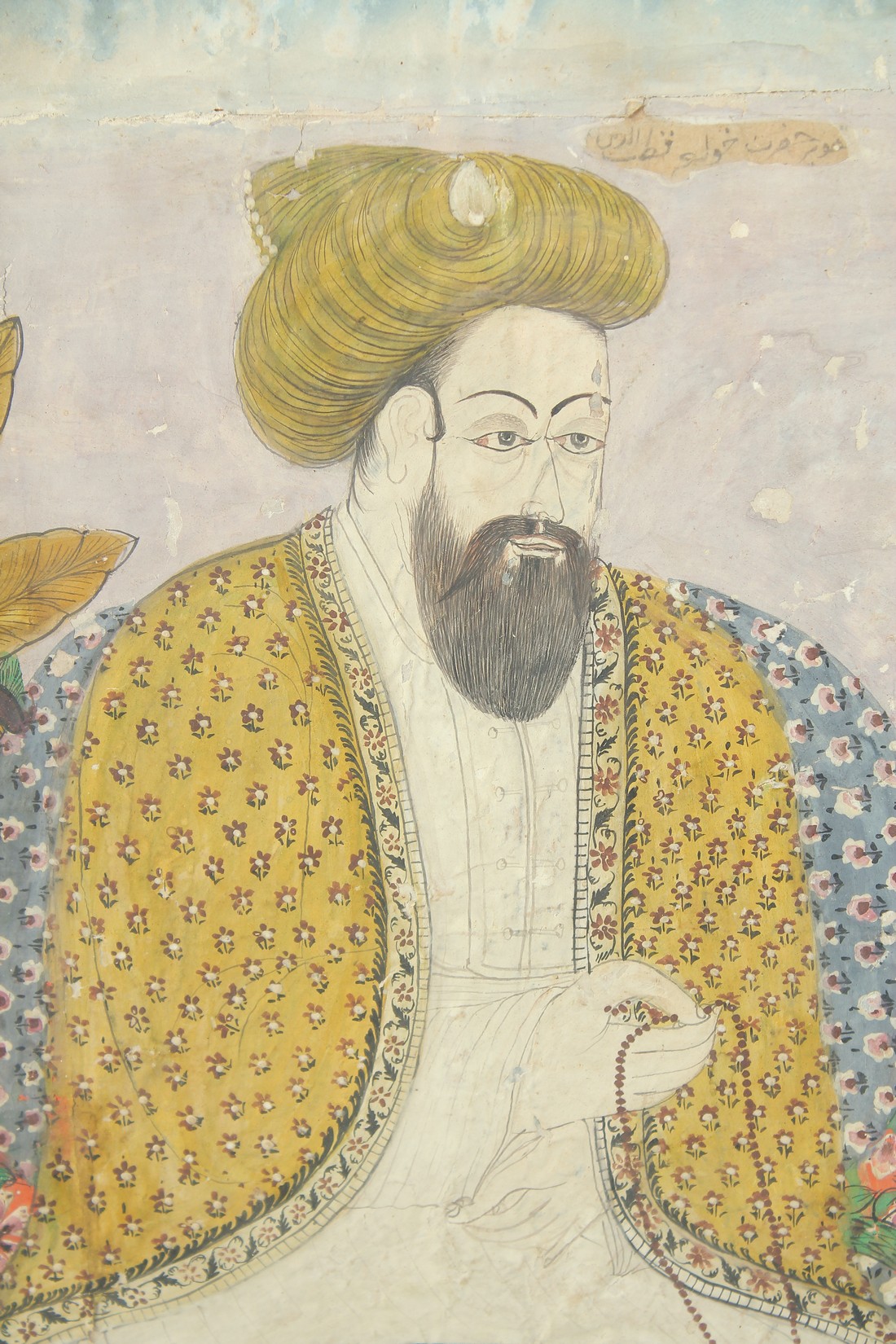 A LARGE 18TH-19TH CENTURY INDIAN DECCANI MINIATURE PAINTING, depicting Khawaja Qutub Eldeen, - Image 2 of 4