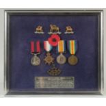 680300 PTE THOMAS JOSEPH VOISEY. D.C.M. 22ND LONDON. A GROUP OF FOUR MEDALS WITH RIBBONS. T 22
