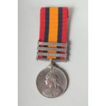 8432. PTE. A GILCREST. ARG SOUTH HIGHLANDERS. QUEEN'S SOUTH AFRICA MEDAL with three bars.