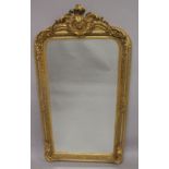 A VICTORIAN STYLE GILTWOOD PIER MIRROR. 5ft high x 2ft 10ins wide.