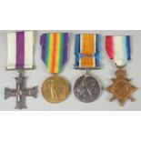 CAPT. I. M. FRAME. ATTD 1ST BN. GORDON HIGHLANDERS. MILITARY CROSS, 1914 STAR. 1914 - 1919 MEDAL.