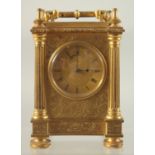 A VERY GOOD SMALL 19TH CENTURY ENGLISH CARRIAGE CLOCK by PERIGAL, DUTERRON, Bond Street, London with
