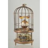 A BIRD CAGE CLOCK. 6ins high.