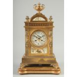 A GOOD 19TH CENTURY FRENCH ORMOLU MANTLE CLOCK possibly by ACHILLE BROCOT, with eight day movement