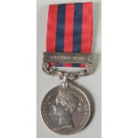 1264. PTE. C. PEART. 2ND BTN. SEAFORTH HIGHLANDERS. INDIA GENERAL SERVICE MEDAL AND BAR. HAZARA,