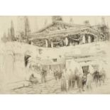 William Walcot (1874-1943), 'The First Temple to Jupiter', etching, signed in pencil, 5" x 7" (13