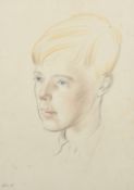 Henry Cotterill Deykin (1905-1989), a head study of a young boy, pencil, dated 18 Nov '45, 13" x