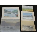 A collection of works by P H Brown, mostly pastel, (q).