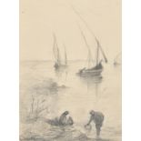 Bonello, a group of seven pencil sketch of Egyptian views, some signed and inscribed, all around