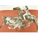 Elisabeth Frink (1930-1993) British, a bull fighting scene, circa 1973, lithograph, signed and