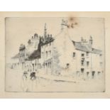 David Young Cameron (1865-1945) Scottish, 'Corner of Rottenrow and Taylor Street, Glasgow', etching,