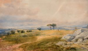 David Cox Junior (1809-1885), 'Near Tunbridge Wells', watercolour, signed, 10" x 17.5" (25 x 45cm).