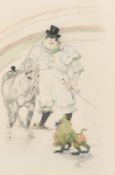 After Toulouse-Lautrec, three colour lithographs of circus scenes, each with blindstamp, each around