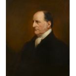 Attributed to H. Broughton, 19th Century, a head and shoulders portrait of Sir Francis Wood, oil