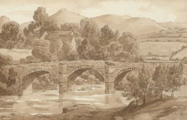 Attributed to Thomas Barker of Bath (1769-1847) British, 'New Bridge', inscribed, also inscribed