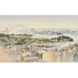 Robert Emerson Curtis (1898-1996) British/Australian, a set of four lithographs of Sydney Harbour