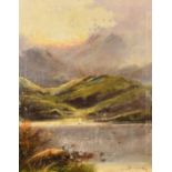 G. Drummond, a pair of highland loch scenes with a sailing boat, oils on canvas, both signed and