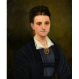 Alexandre Juliard, French, Circa 1878, a portrait of a lady, oil on canvas, signed and dated, 28.75"