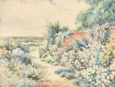 A collection of eleven mostly 19th Century watercolours of landscape and garden views, some a/f, all