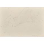 William Russel Flint (1880-1969), an outline pencil sketch of a recumbent female nude, signed, 3.