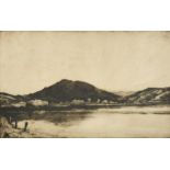 John George Mathieson (Early 20th Century), an etching of a Loch scene, signed in pencil, 9" x 13.5"