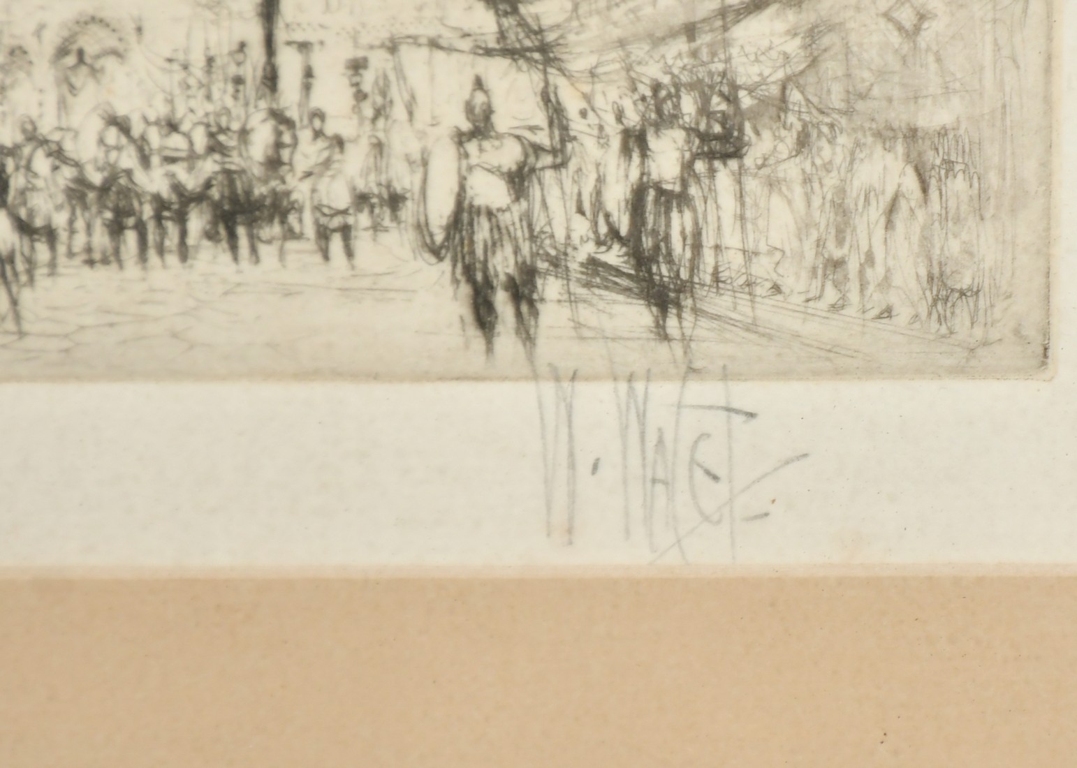 William Walcot (1874-1943), 'The First Temple to Jupiter', etching, signed in pencil, 5" x 7" (13 - Image 4 of 5