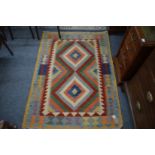 A good colourful Kilim rug 150cm x 107cm.