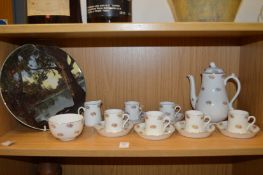 Tuscan china floral decorated coffee service and a Royal Doulton plate.