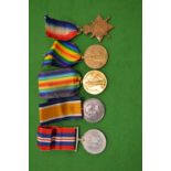 Five various WWI and WWII medals.