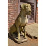 A large and impressive composite model of a seated great dane (115cm high).