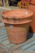 A large terracotta plant pot.