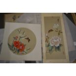 Two unframed Japanese pictures.
