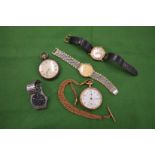 Various Gentlemans wrist and pocket watches.
