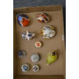 A collection of Royal Crown Derby animals and birds and other collectables.