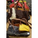 Various ladies handbags.