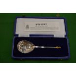 The Maidenhead Spoon, silver seal topped spoon, cased.