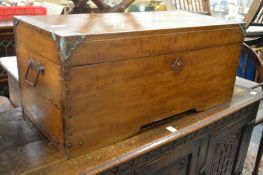 An Indian teak coffer.