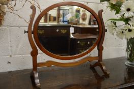 A mahogany dressing table mirror.