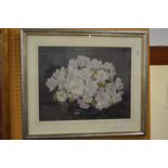 Marion Broome, Still life of flowers in a bowl, watercolour, signed.