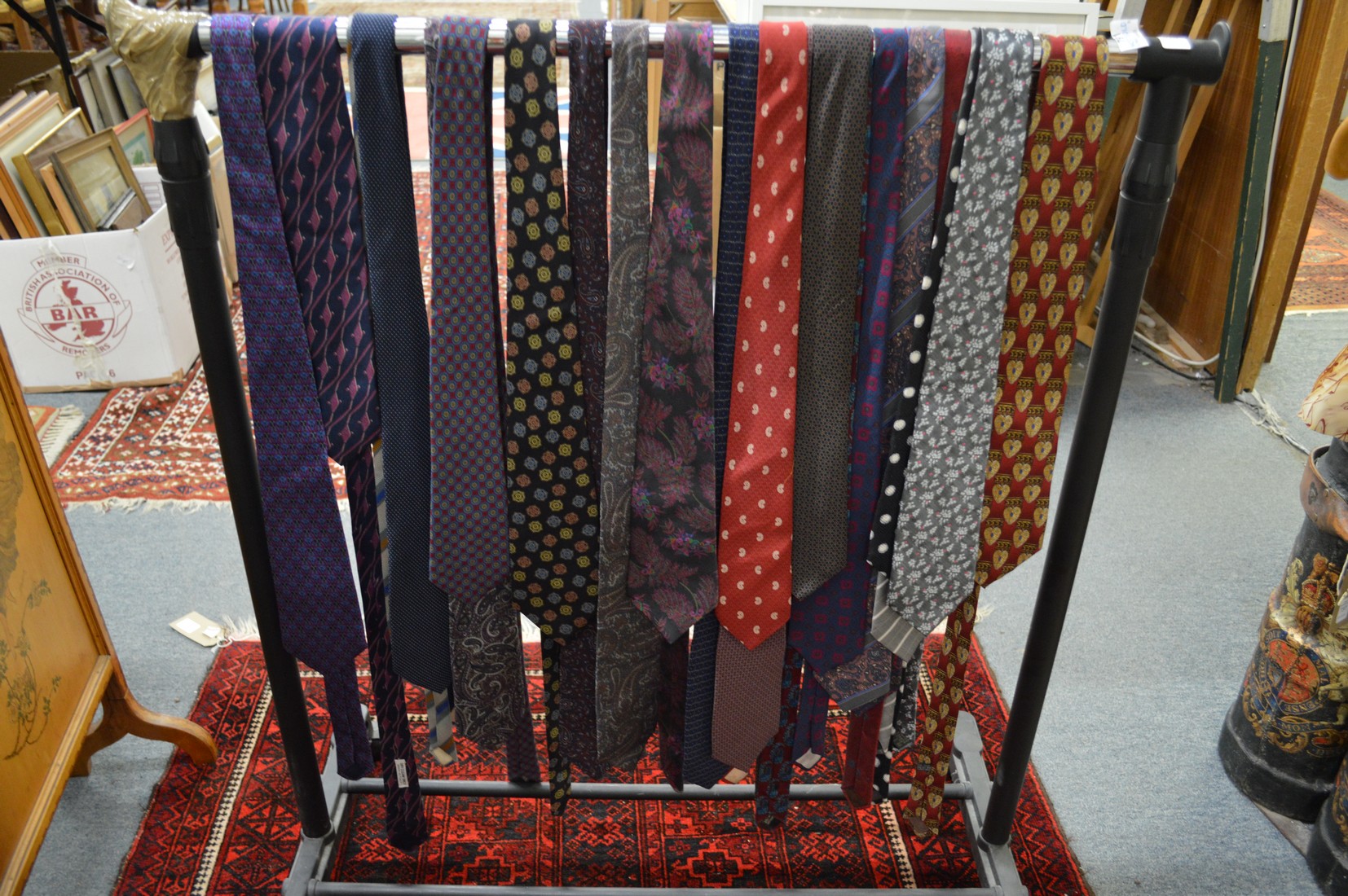 A collection of Gentlemans designer ties by Franck Namani and others.