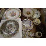Decorative china to include limited edition Queen Mothers plate, boxed.