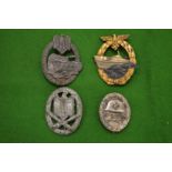 Various German military and other badges.