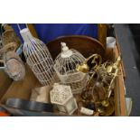 Miscellaneous collectables to include light fittings, stylish model fish, Japanese tray etc.