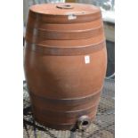 A large salt glazed barrel.