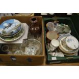 Quantity of decorative china and glass model cars etc.