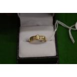 A 14ct gold and diamond ring.