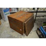 An old Tate and Lyle cube sugar pine storage box and another item.