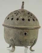 A 13TH-14TH CENTURY ISLAMIC POSSIBLY SELJUK OR SULTANATE INDIA BRONZE INCENSE BURNER, with